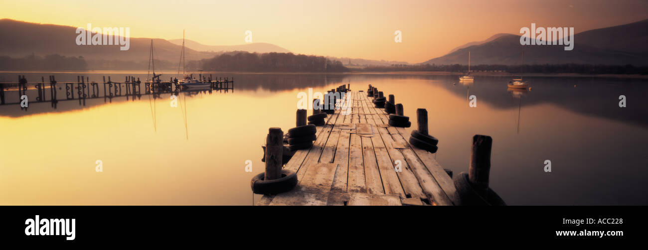 Derwent Water in der Seenplatte-UK Stockfoto