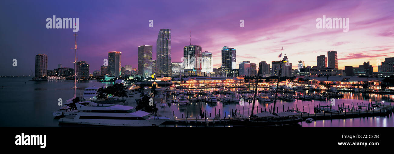 Skyline von Miami USA Stockfoto