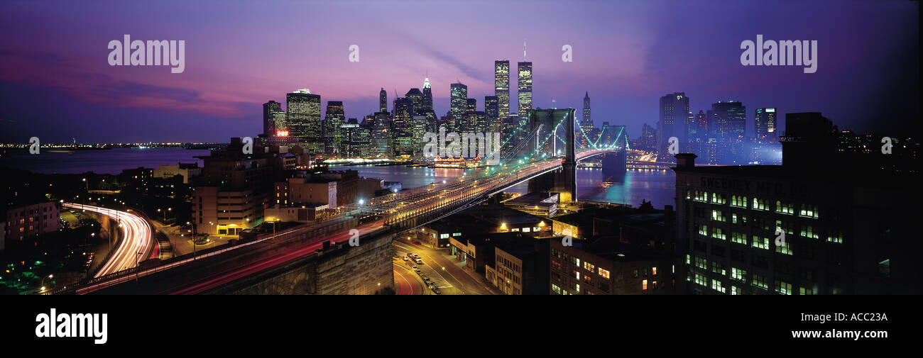 Nightscape New York USA Stockfoto
