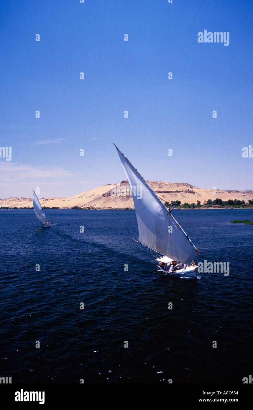 Ägyptens Nilboot in Assuan, Ägypten Stockfoto
