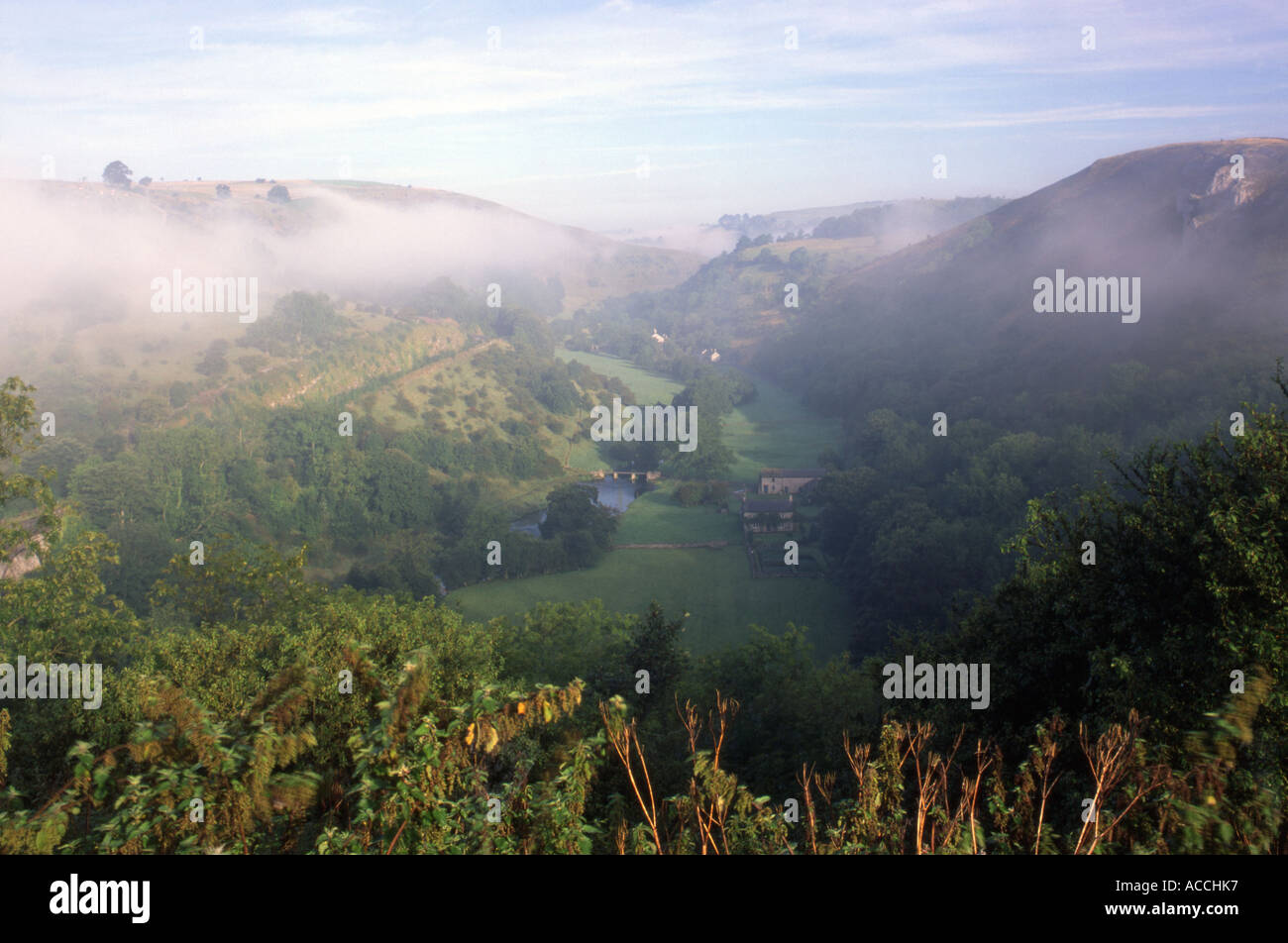 Ansicht von Monsal Kopf über Upperdale, Derbyshire Stockfoto