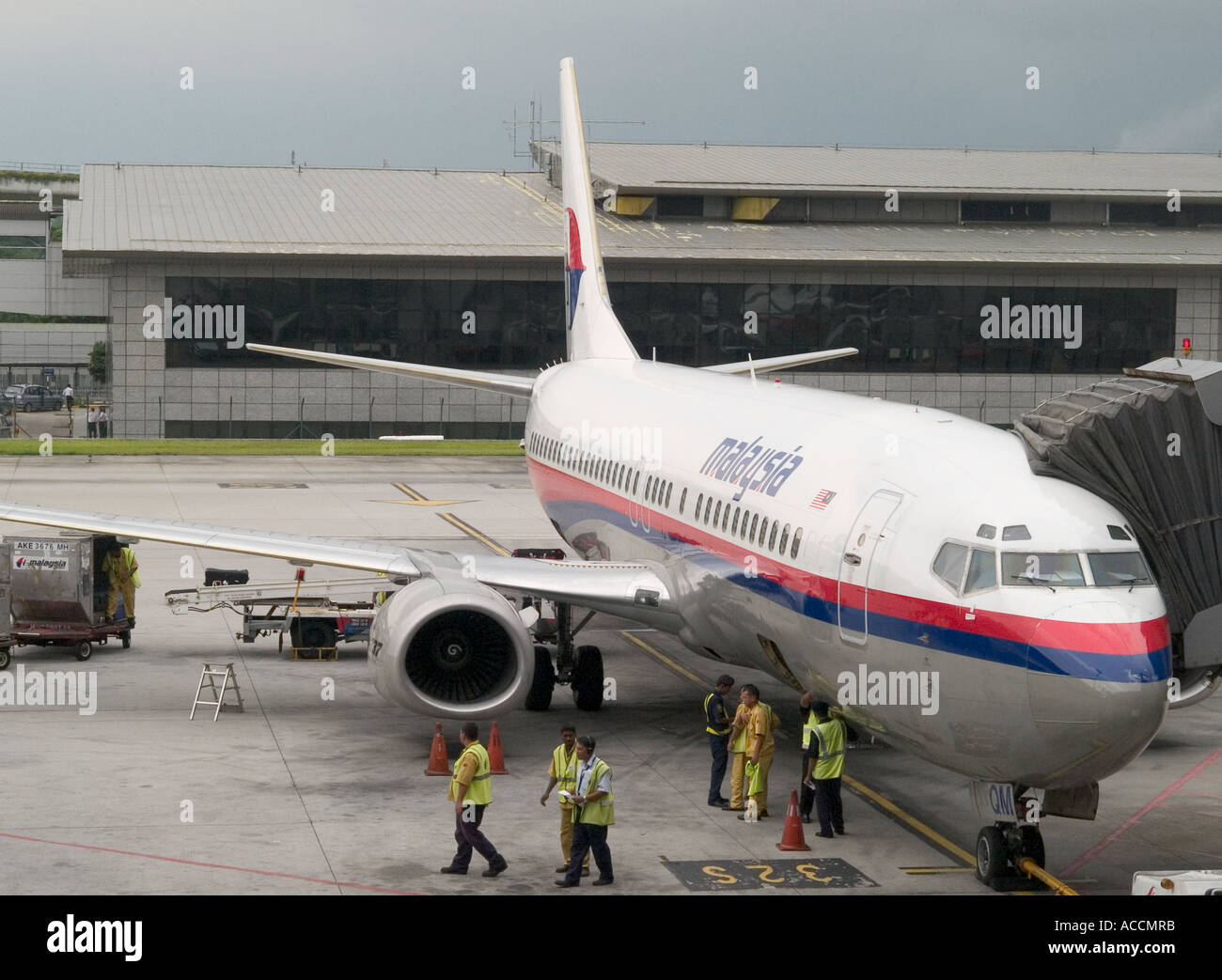 Malaysian Airlines Flugzeug in Sepang, internationalen Flughafen Kuala Lumpur, Malaysia. Stockfoto