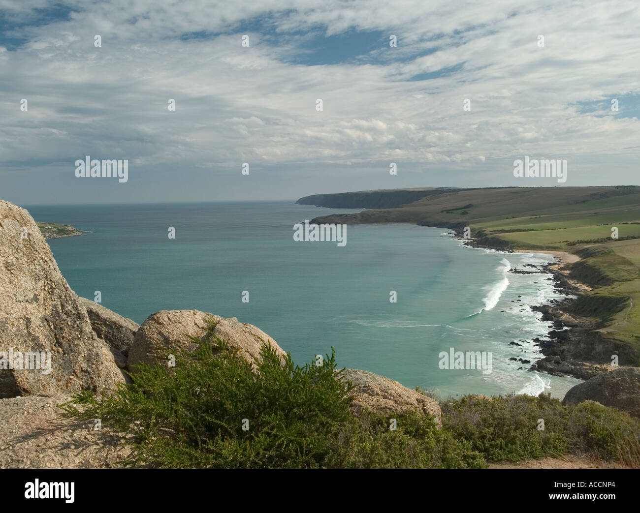 Blick von der Bluff rosetta Kopf, in Richtung West Island, Victor Harbor, Fleurieu Peninsula south australia Stockfoto