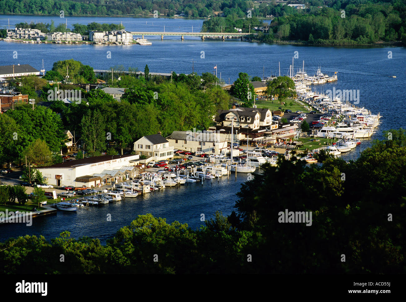 Saugatuck, Michigan, Sommer Ferienort an der Mündung des Kalamazoo River am Lake Michigan Stockfoto