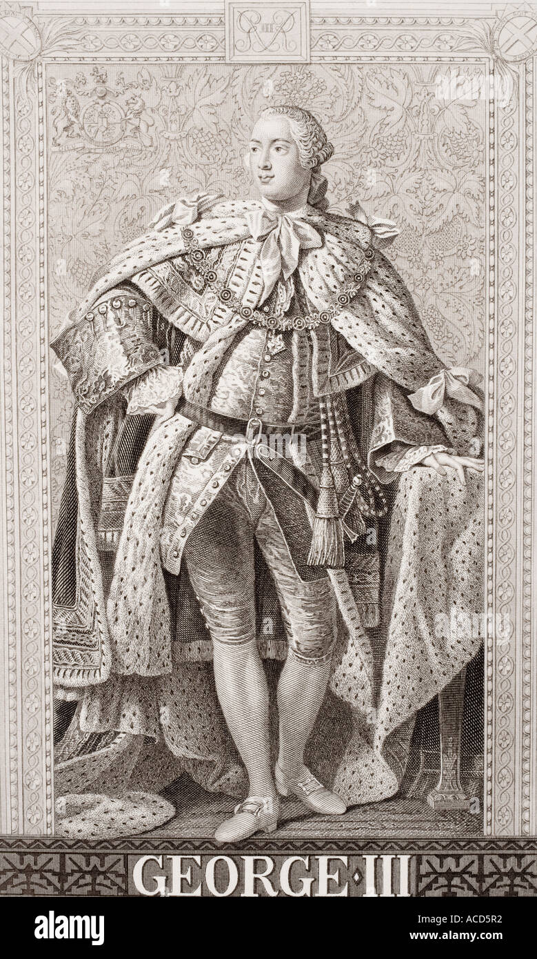 Georg III., 1738 - 1820. George William Frederick, König von Großbritannien und Irland und König von Hannover, 1815 - 1820. Stockfoto