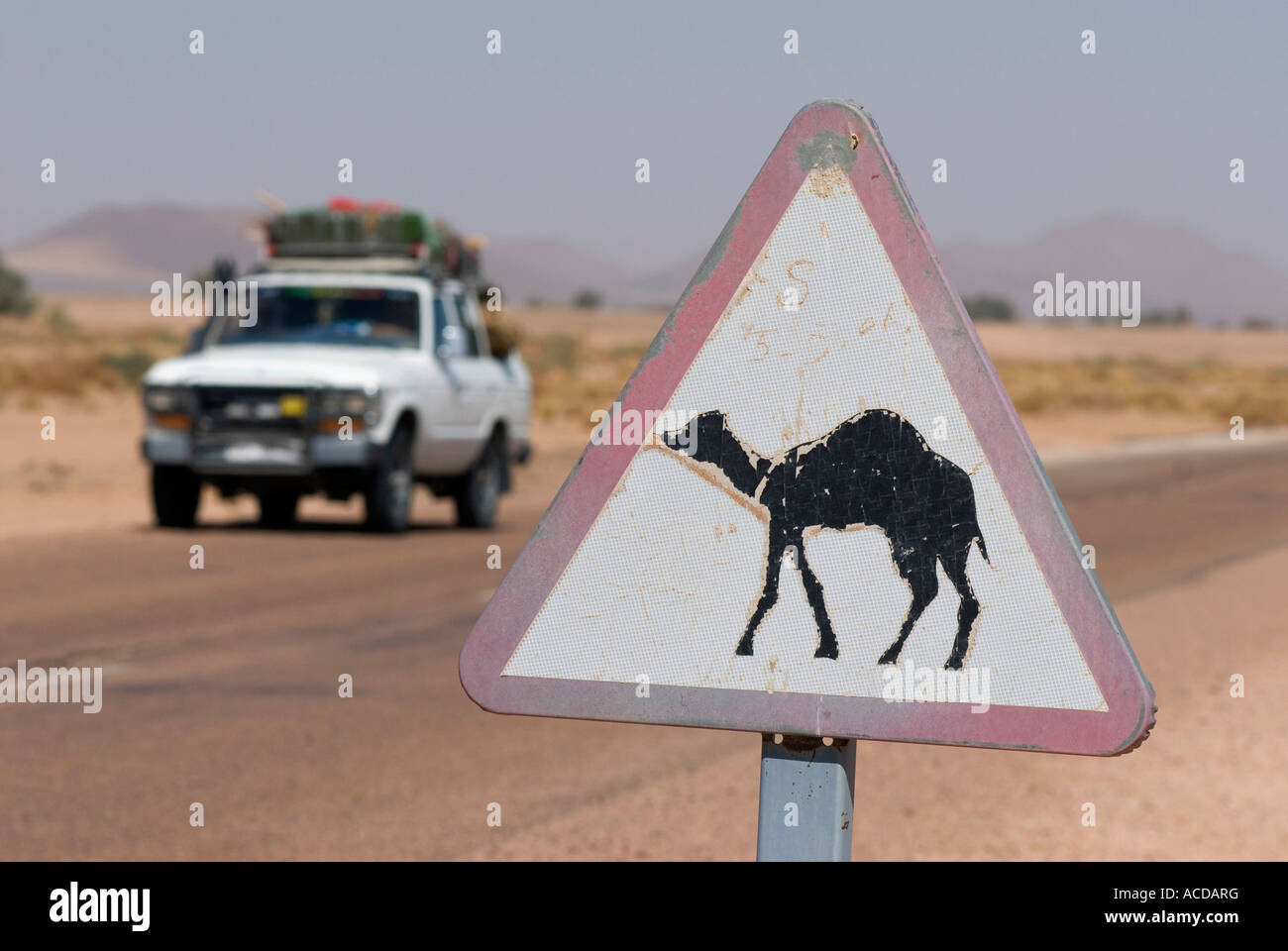 Wüste-Autobahn Stockfoto