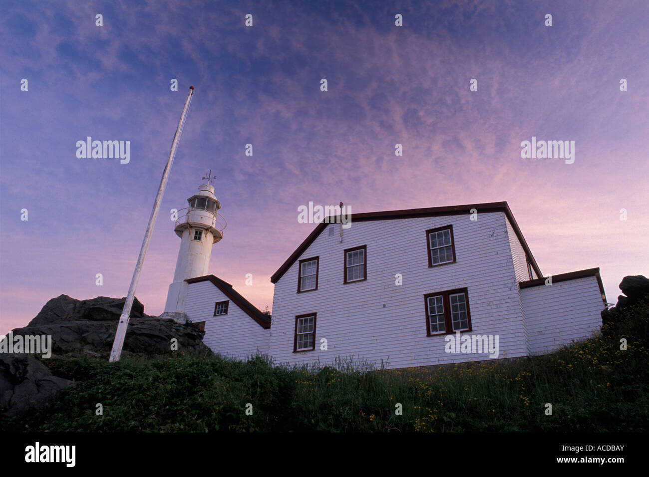 Lobster Cove Head Leuchtturm, Gros Morne National Park, Kanada Stockfoto