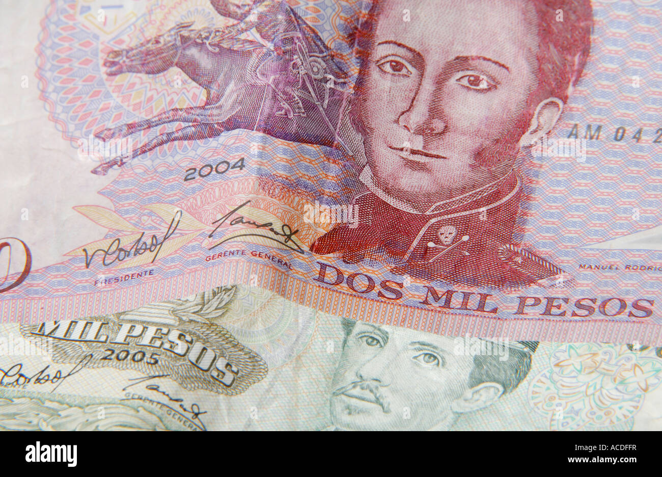 Chilenische Pesos Stockfoto