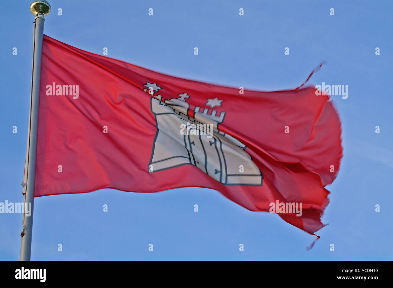 Fahne von Hamburg Stockfoto