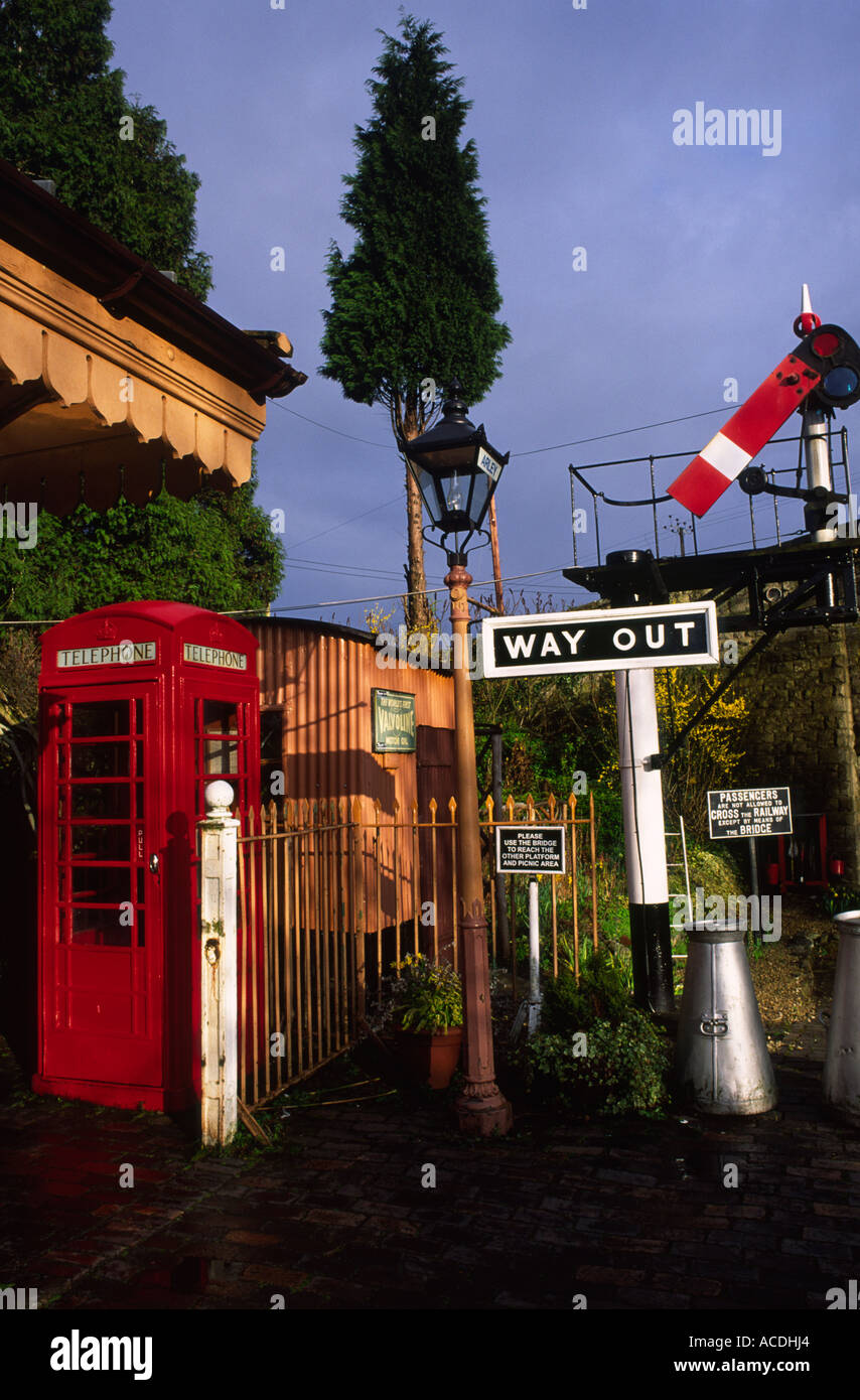 Severn Valley Dampfeisenbahn Bahnsteig am Arley in Worcestershire county England UK Stockfoto