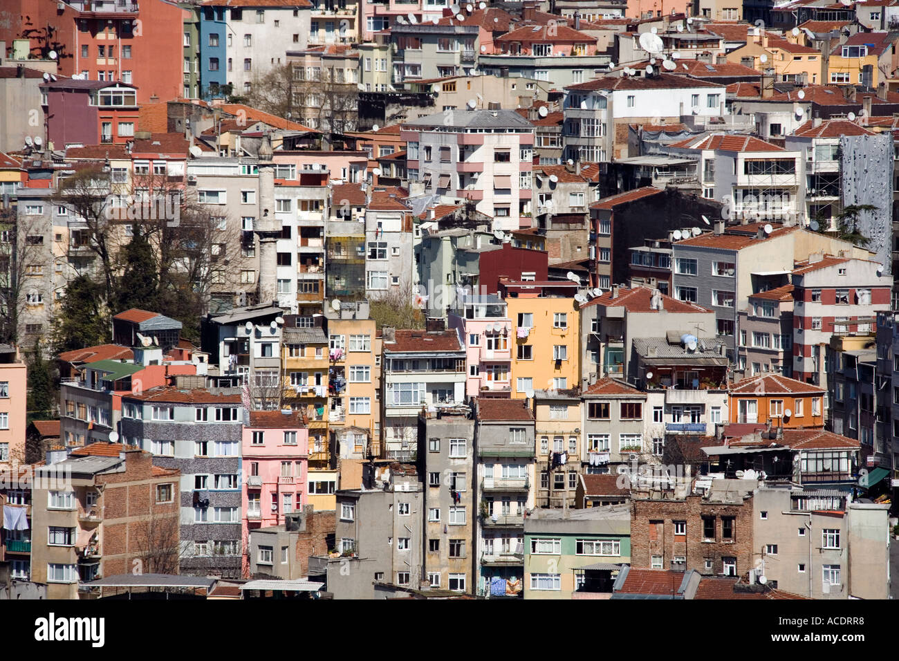 Überfüllten Vorort von Istanbul in der Türkei Stockfoto