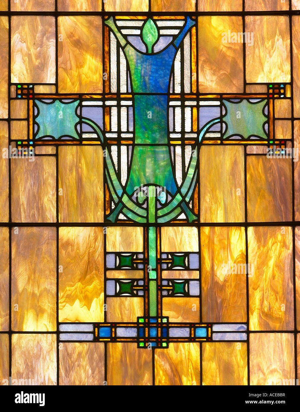 Louis Sullivan Glasmalerei Stockfoto