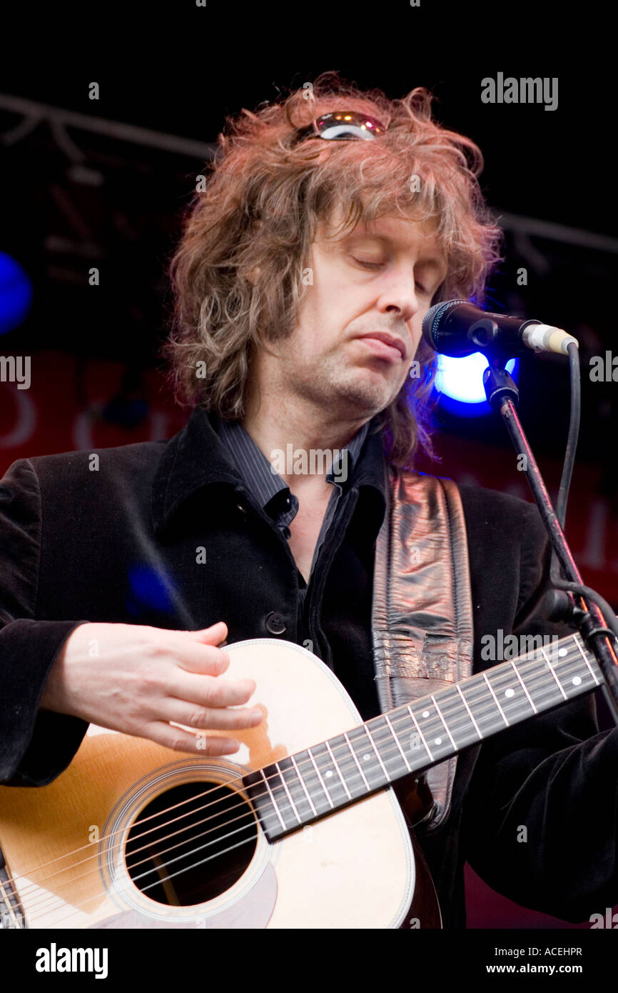 Mike Scott Sänger mit schottischen Band The Waterboys Stockfoto