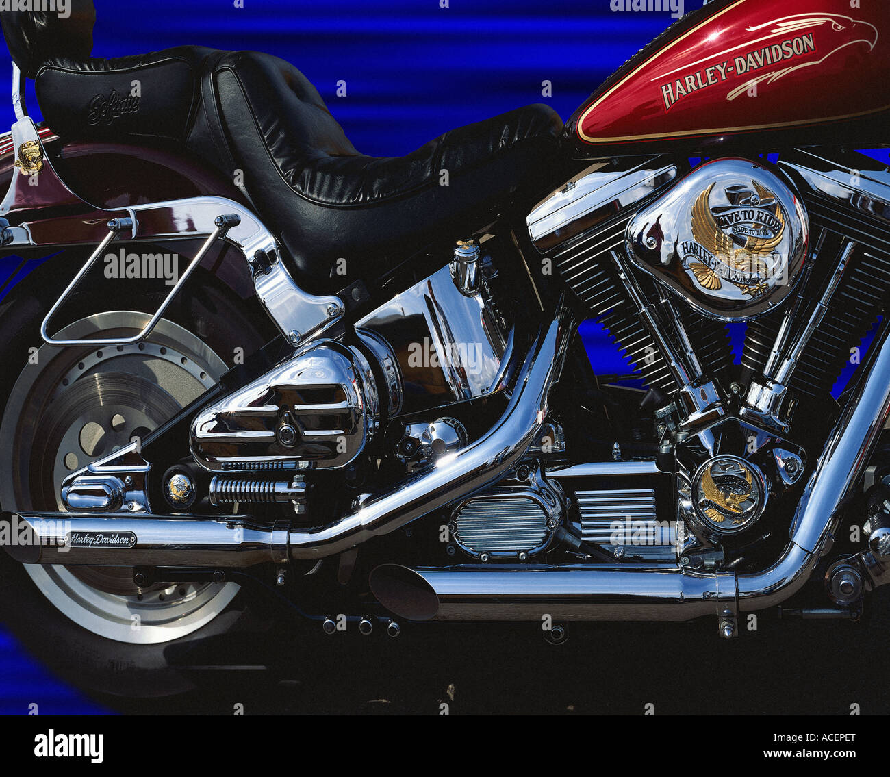 Fotokunst: Harley Davidson Stockfoto