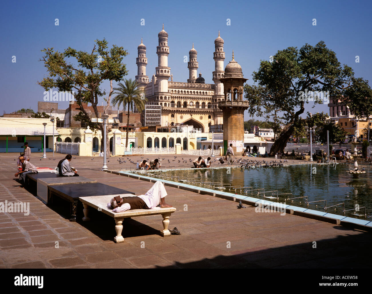 Indien Andhra Pradesh Hyderabad Charminar aus Mekka-Moschee Stockfoto