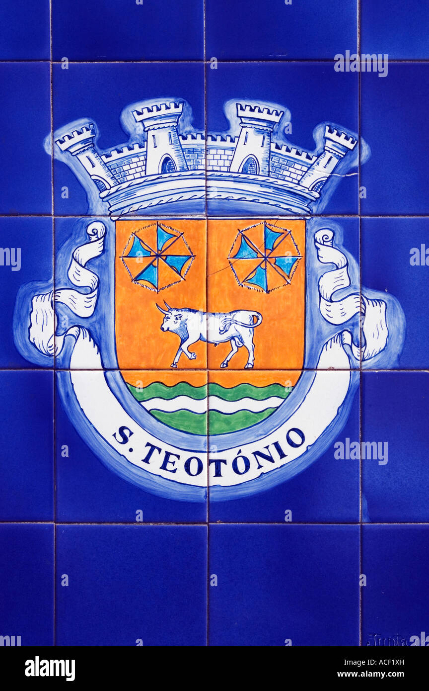 Wappen von S Teotonio Stockfoto