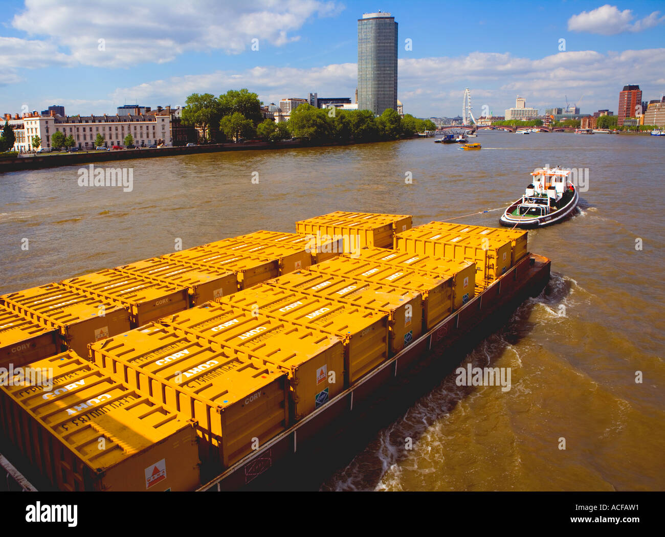 Cory Environmental Services, Schlepper, Themse, London Stockfoto