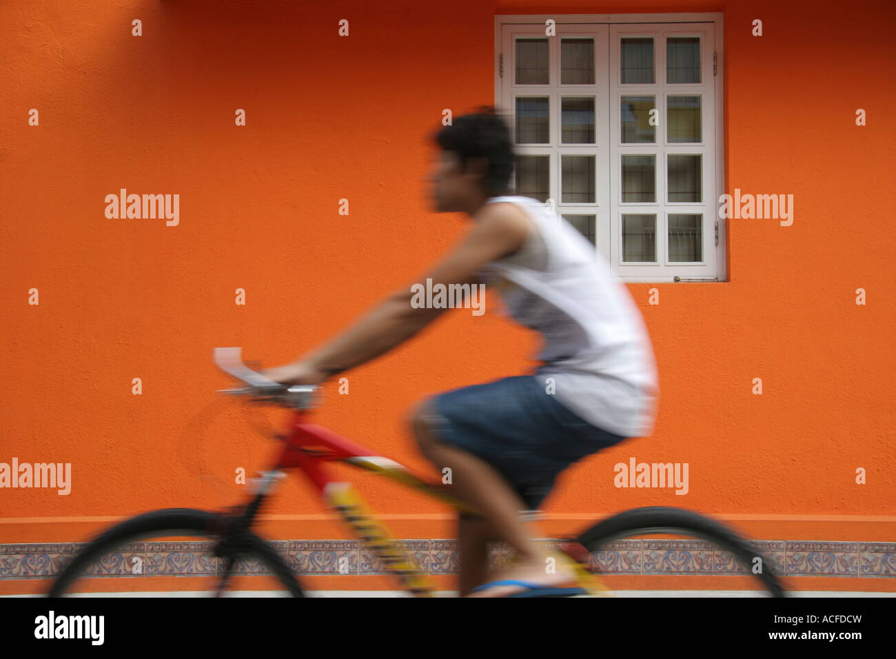 Fahrrad vorbei in Shek O Hong Kong Stockfoto