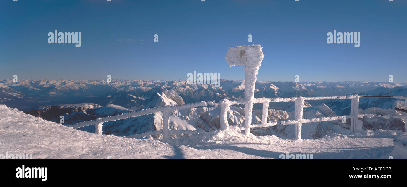 Der Schweiz Appenzell Blick vom Säntis-Eis und Schnee Stockfoto