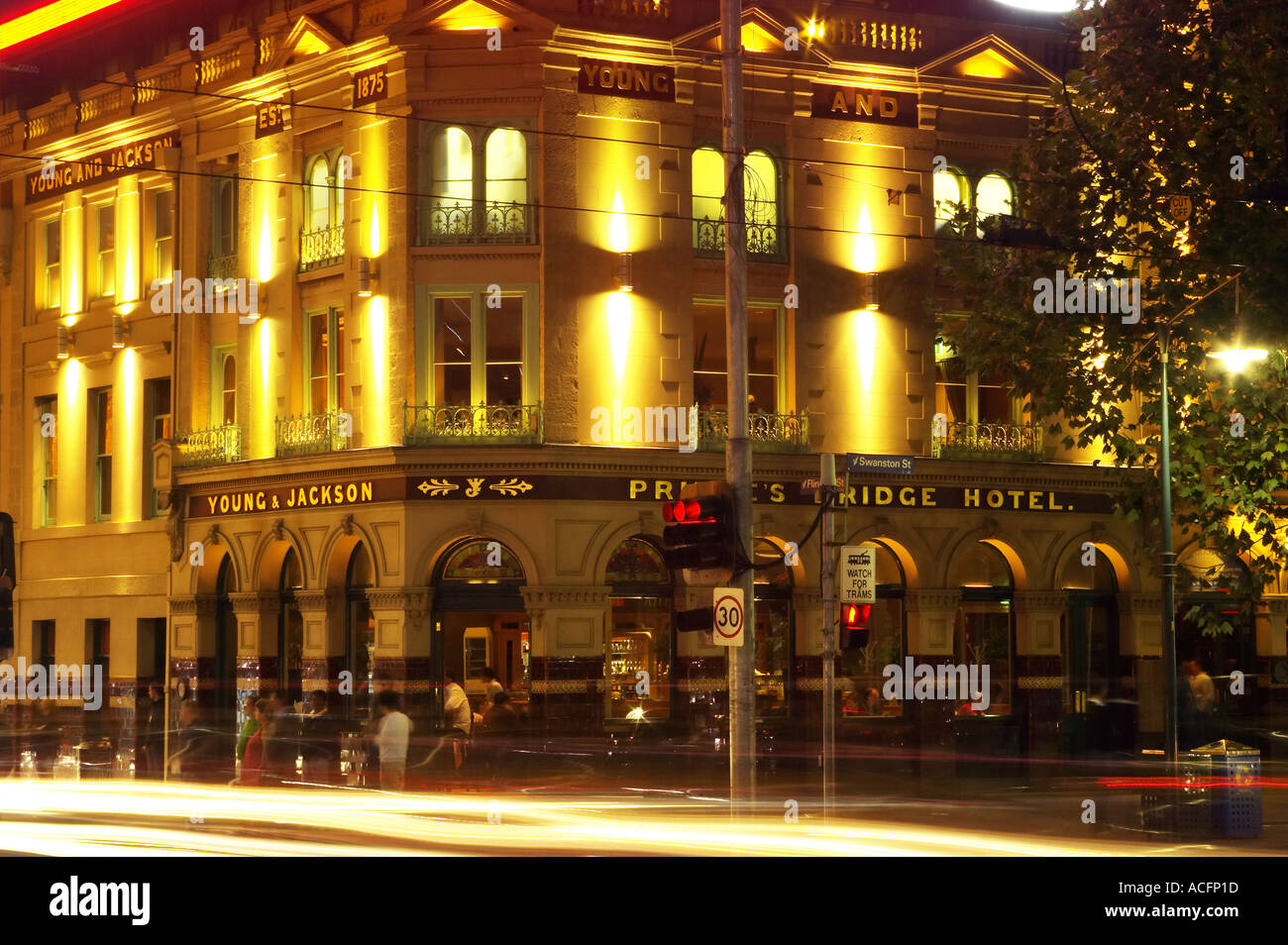 Historischen Princes Bridge Hotel Melbourne Victoria Australien Stockfoto