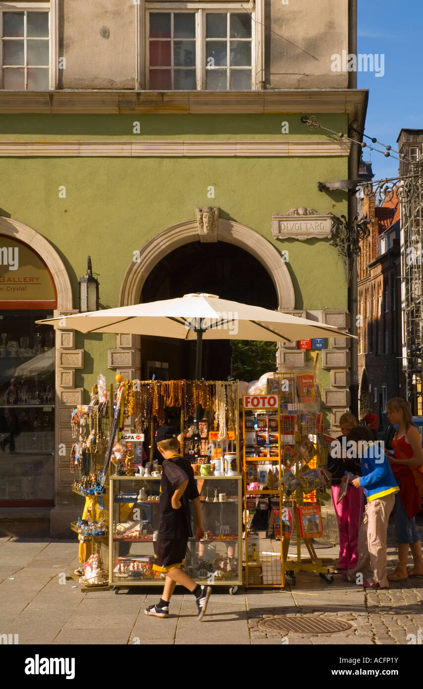 Marktstand am Dlugi Targ in Mitteleuropa Danzig Polen Stockfoto