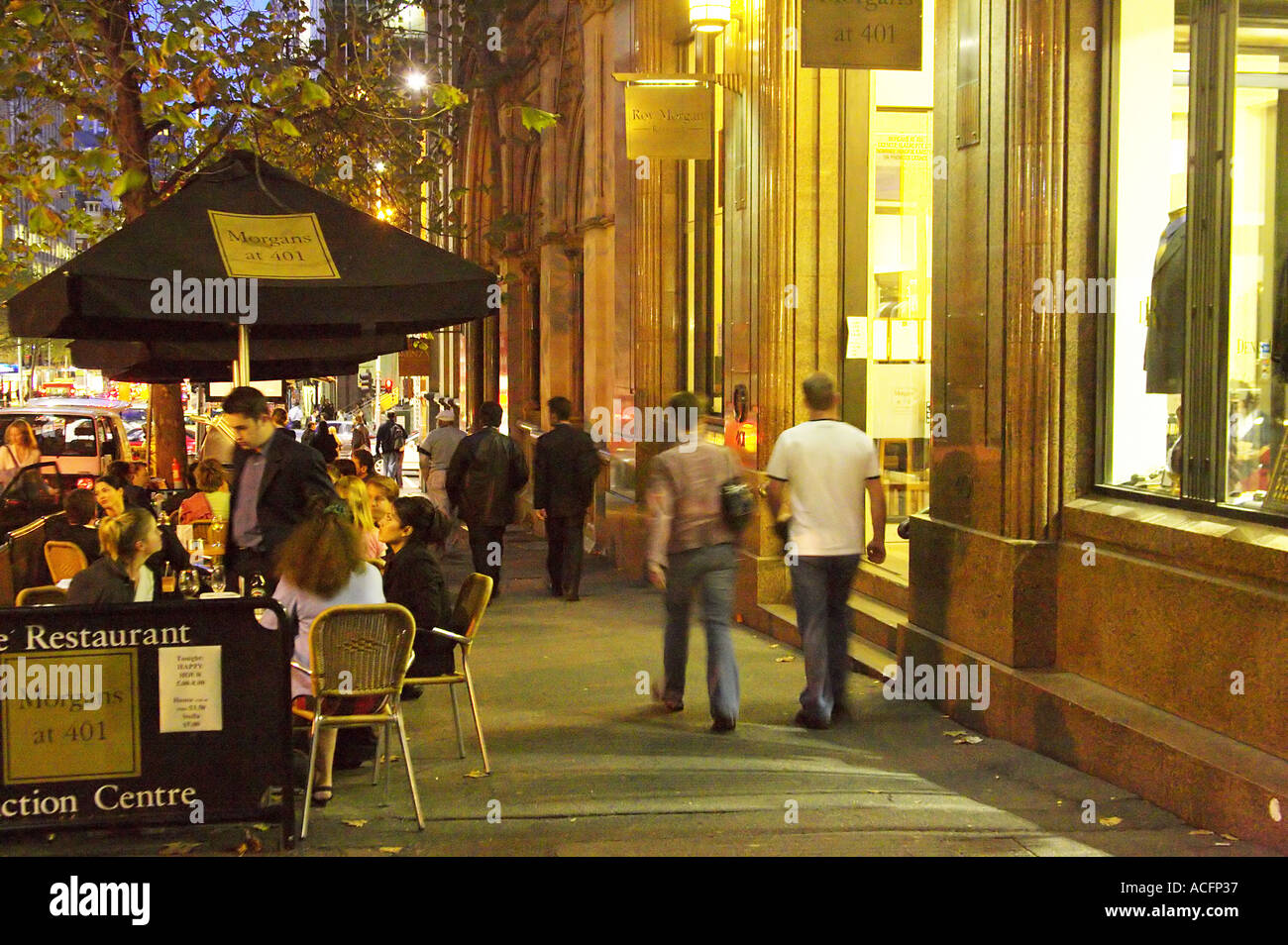Morgans 401 Restaurant Collins Street Melbourne Victoria Australien Stockfoto