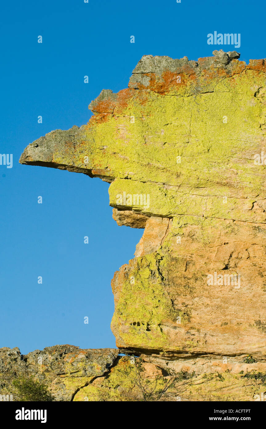 Rock-Felsen, Gesicht, Isalo Nationalpark Madagaskar ähnelt Stockfoto