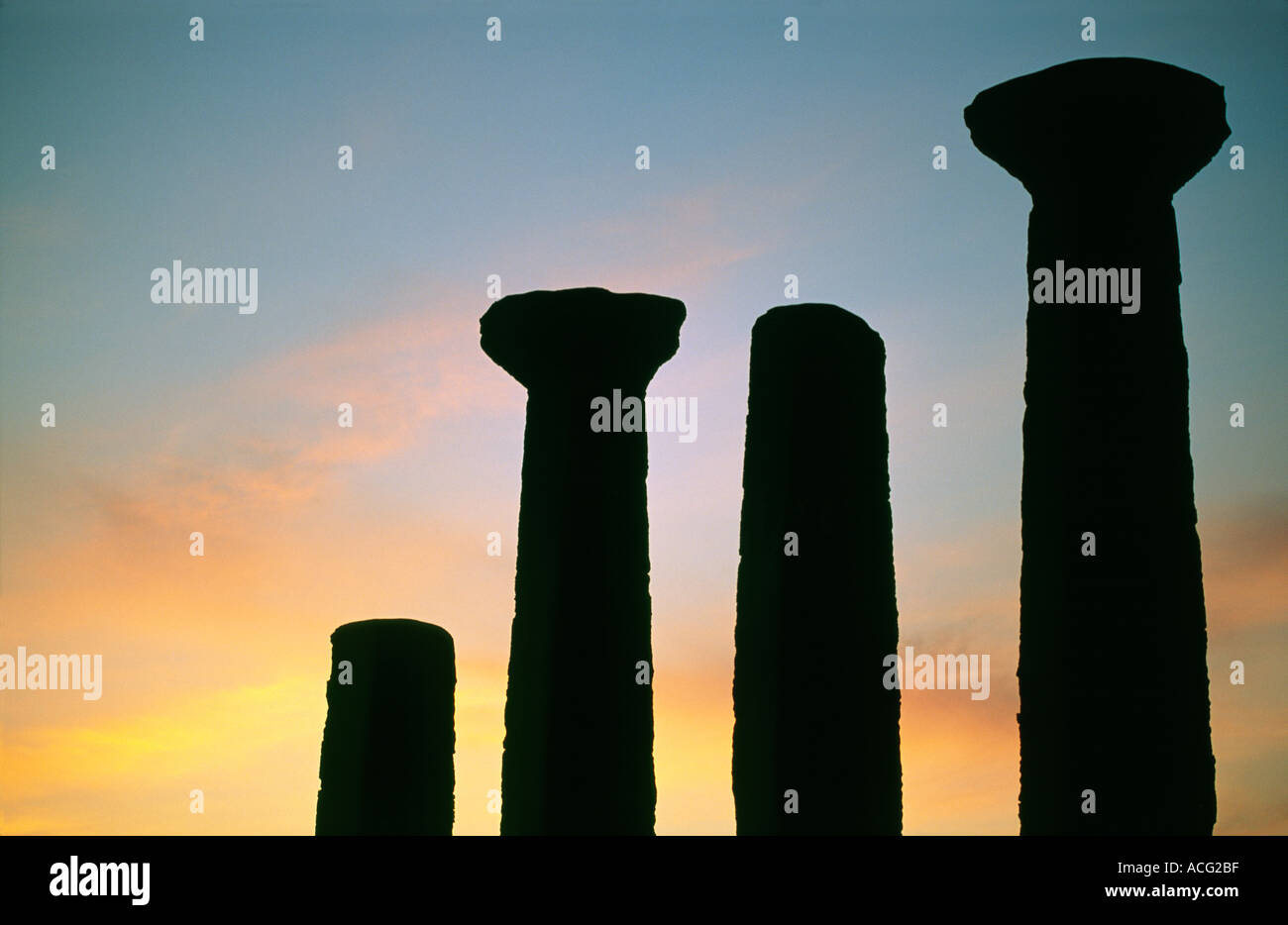 Agrigento, Sizilien, Italien. Der Tempel des Herkules in der antiken griechischen Tal der Tempel in Agrigent Stockfoto