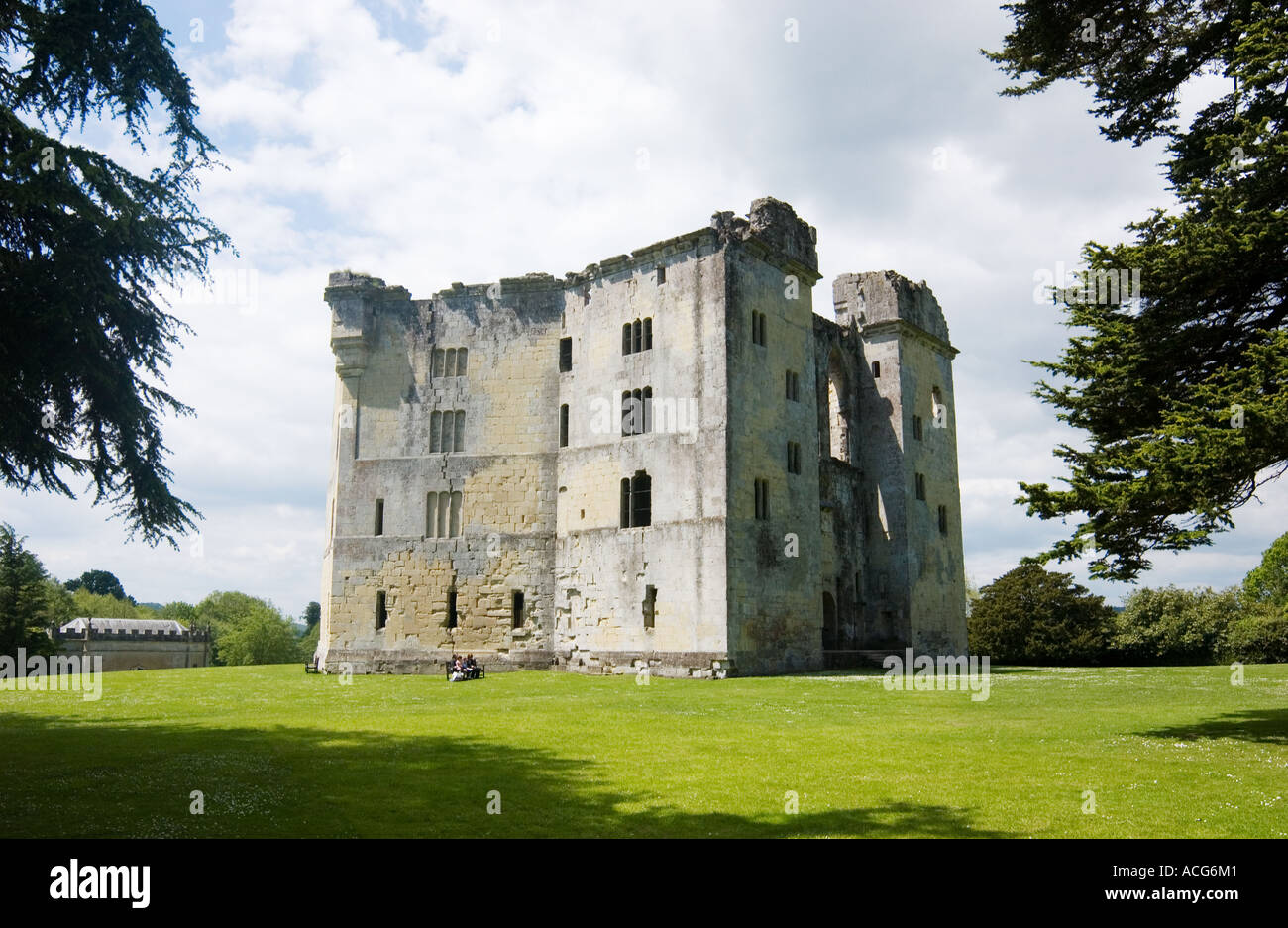 Wardour Burgruine Wiltshire England des 14. Jahrhunderts Stockfoto