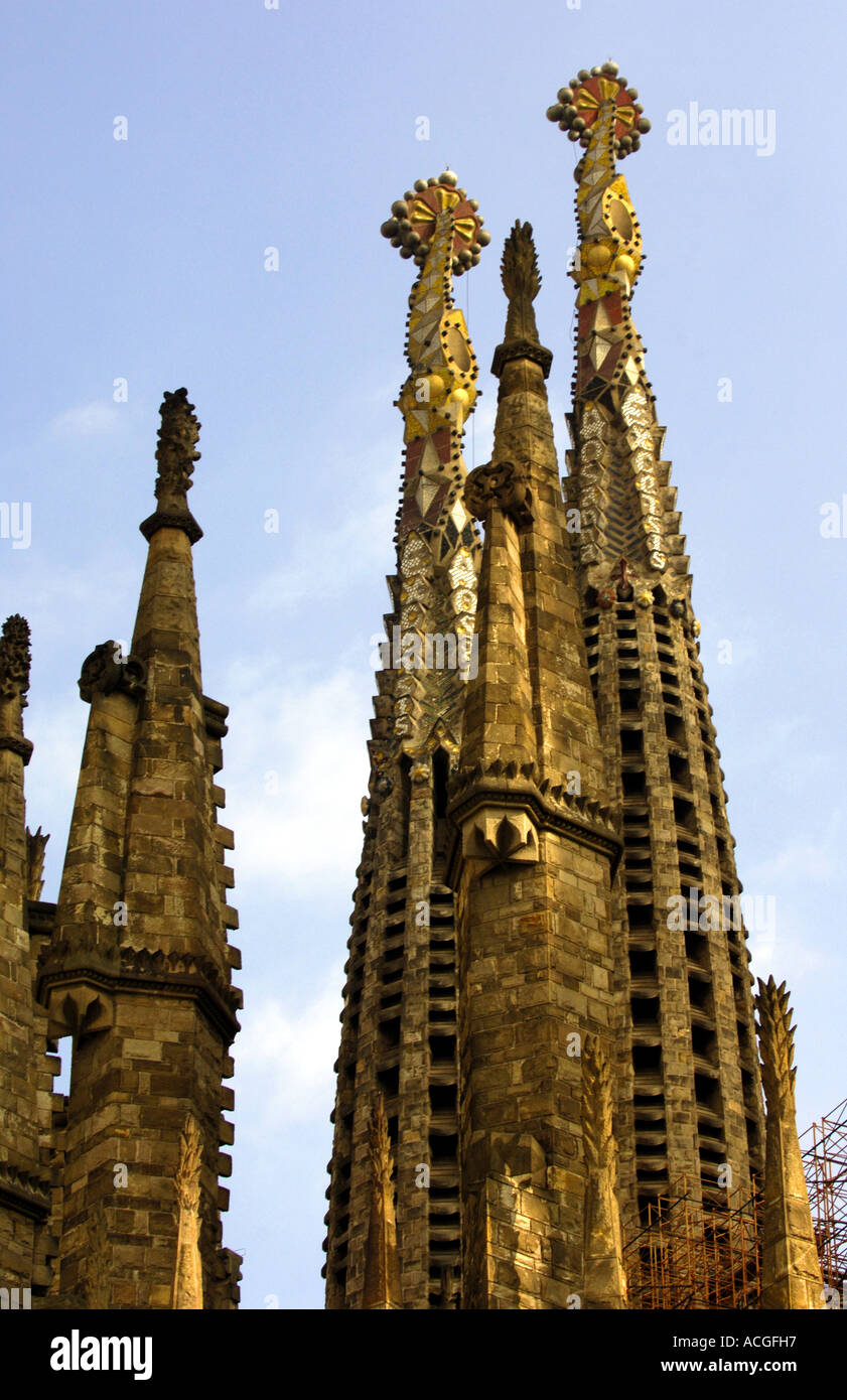 La Sagrada Familia, Antoni, Gaudi, Barcelona, Spanien, Antoni, Gaudi, Kunst, Jugendstil, Katalanisch, Architekt, 1884, unvollendet, Cathol Stockfoto