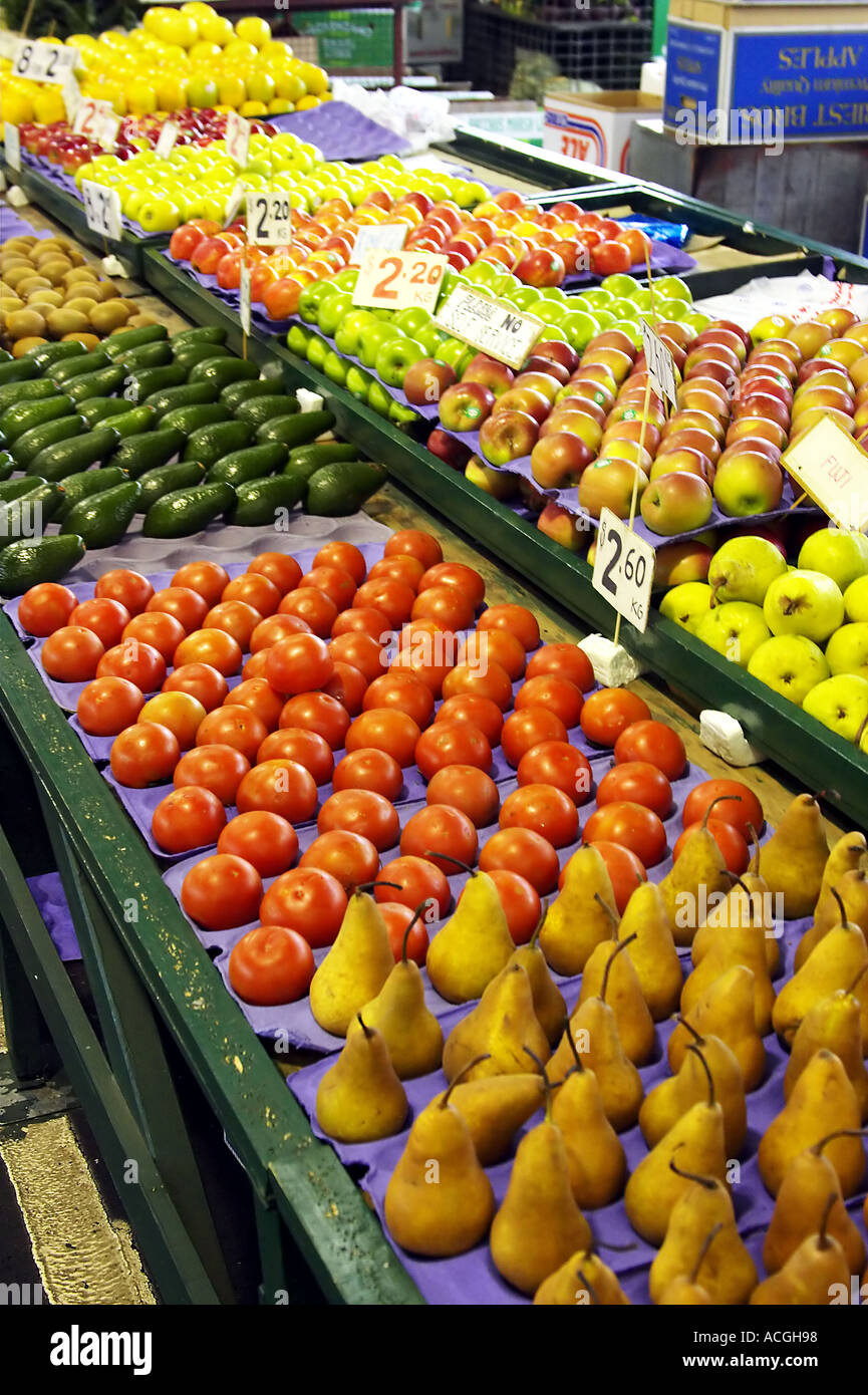Obst Stall Queen Victoria Market Melbourne Victoria Australien Stockfoto