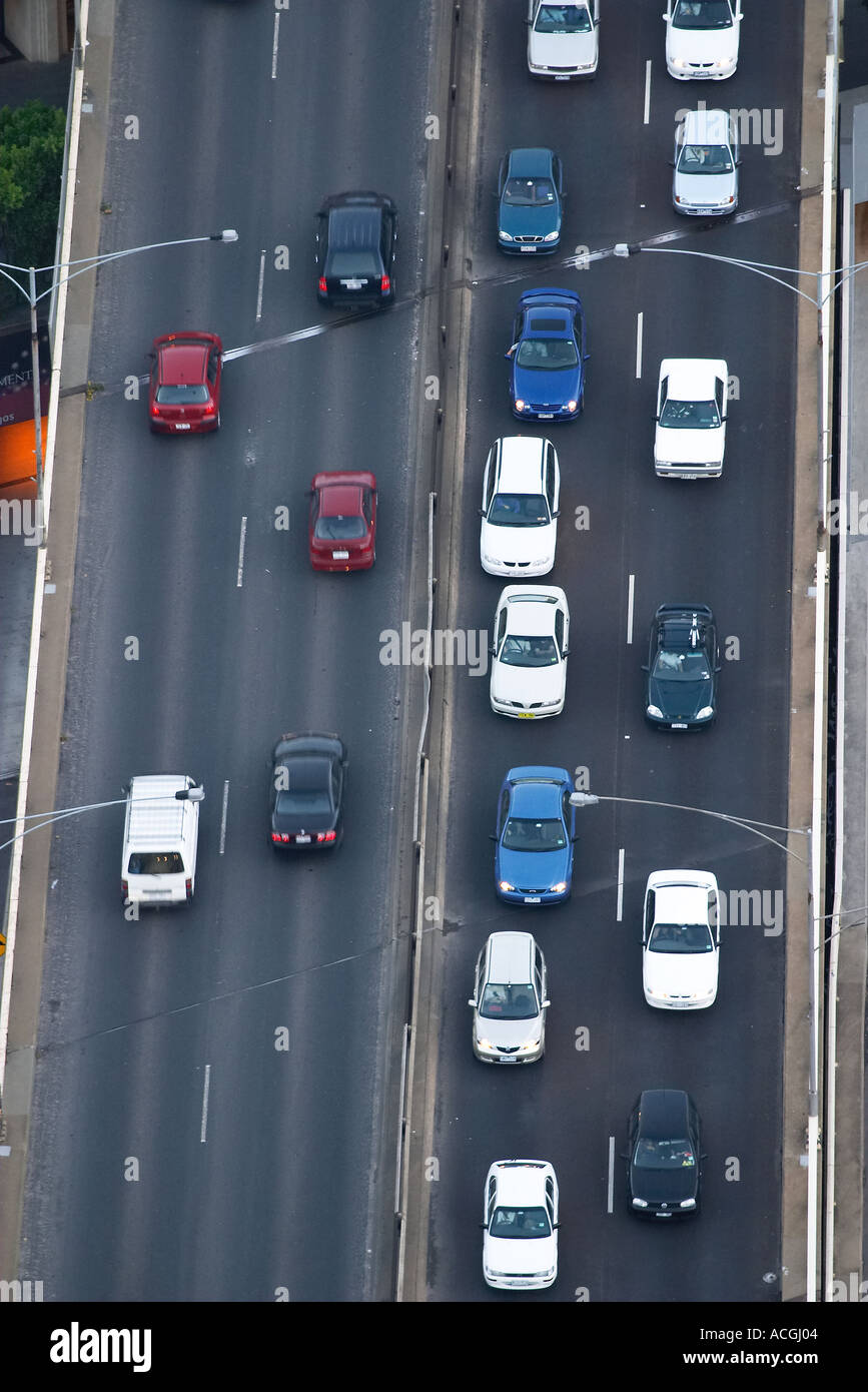 Verkehr auf Könige Bridge Melbourne Victoria Australien Stockfoto