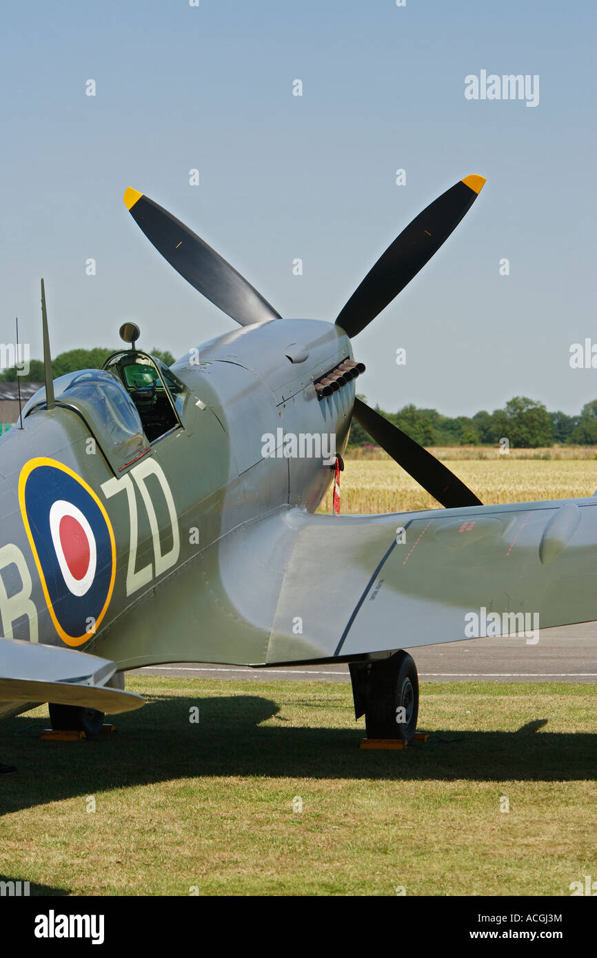 G ASJV Spitfire Mark IX Breighton Juli 2006 Stockfoto