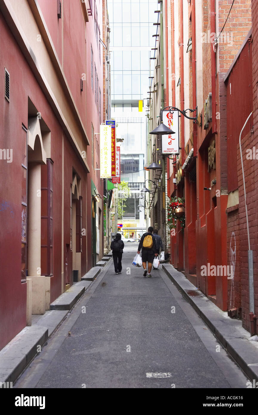 Gasse Chinatown Melbourne Victoria Australien Stockfoto