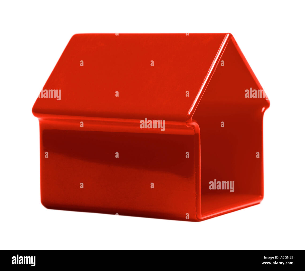 Roter Spielzeug Haus Form Stockfoto