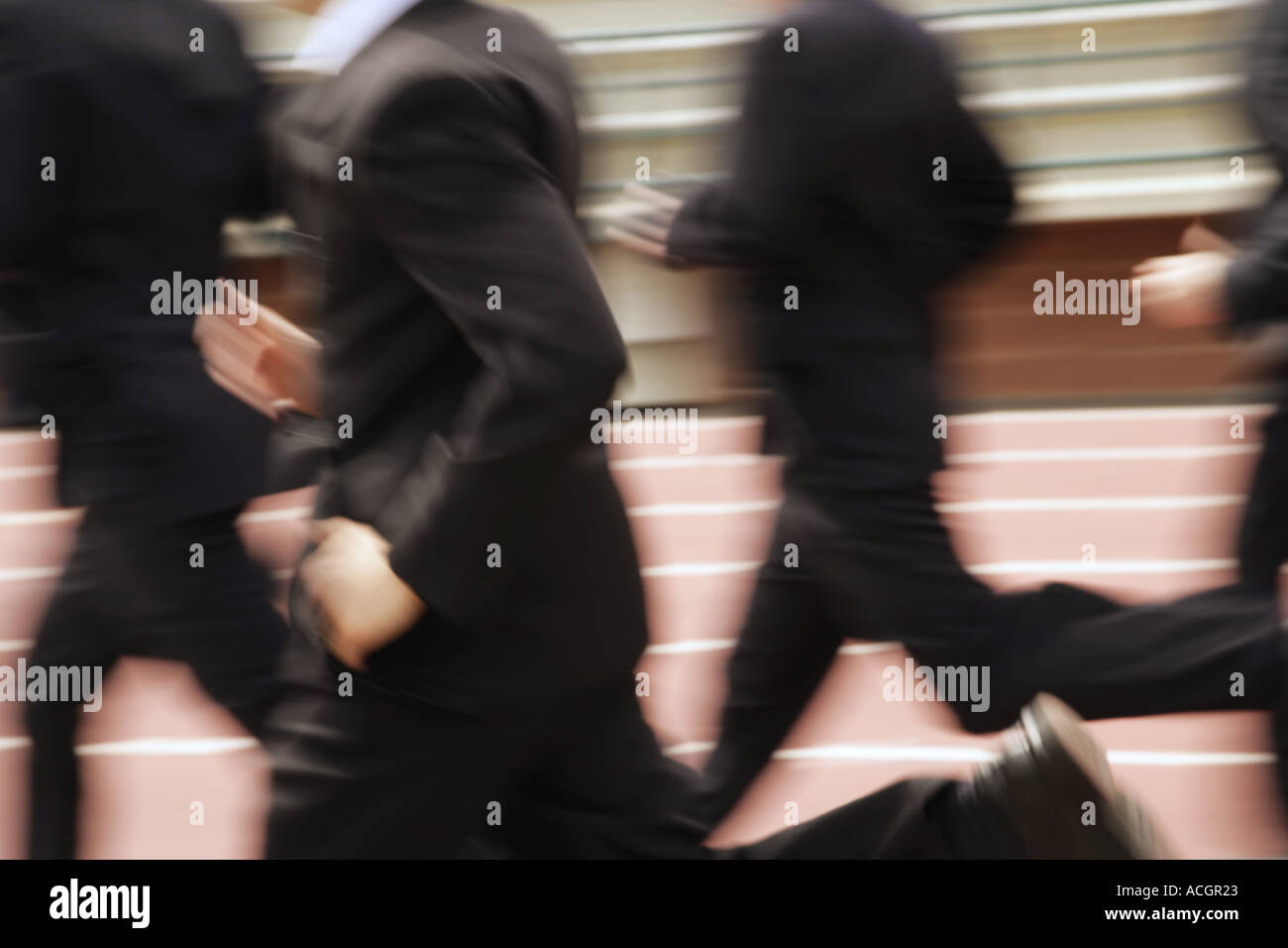 Geschäftsleute in einem Rennen Stockfoto