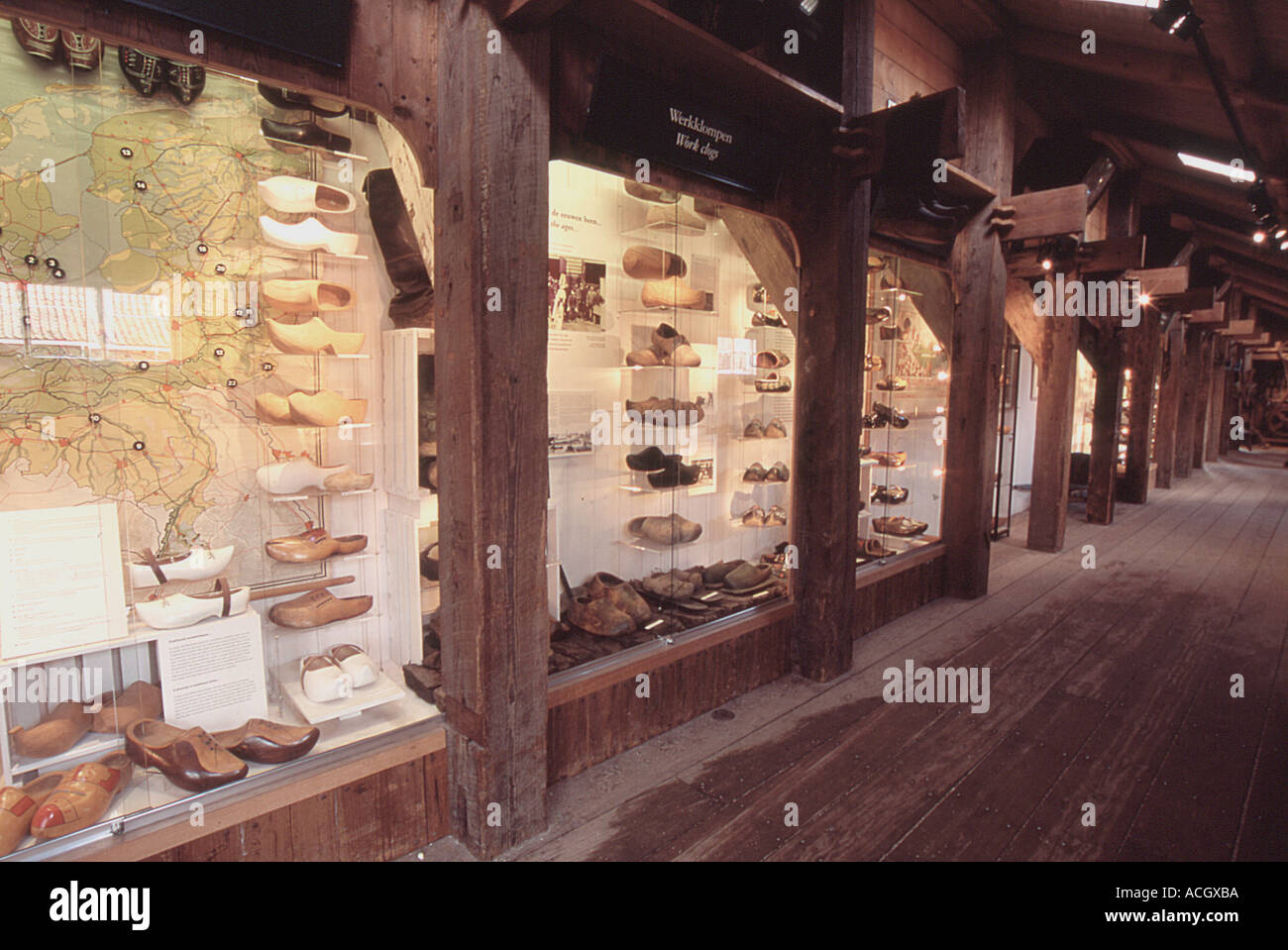 Holländische Clogs Klompen museum Stockfoto