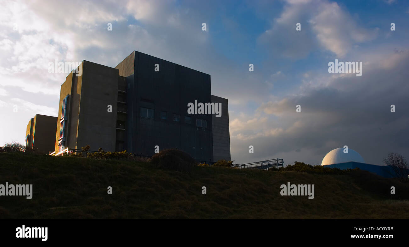 Sizewell A Magnox und B PWR Kernkraftwerke Suffolk England UK Stockfoto