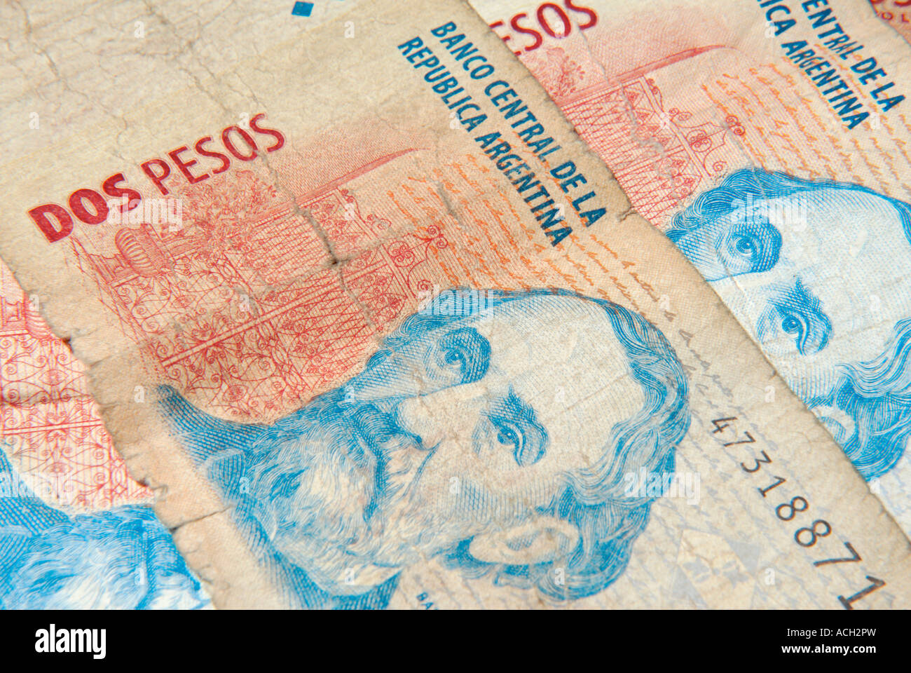 Argentinische Pesos Stockfoto