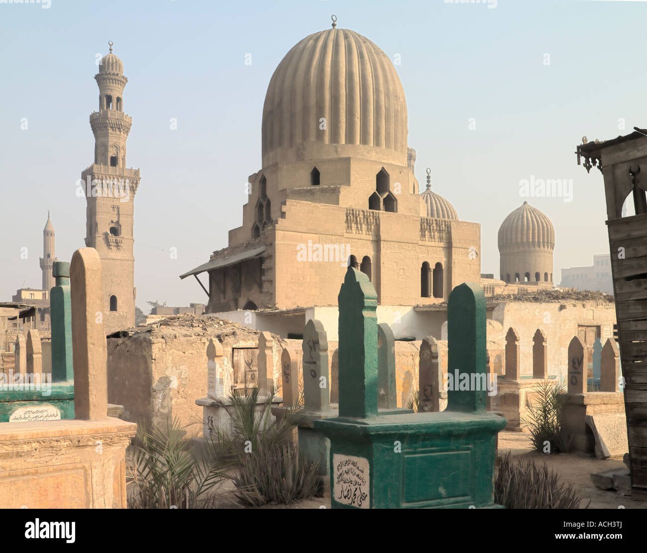 Minarett und Mausoleum des Komplexes von Qusun, Kairo, Ägypten Stockfoto