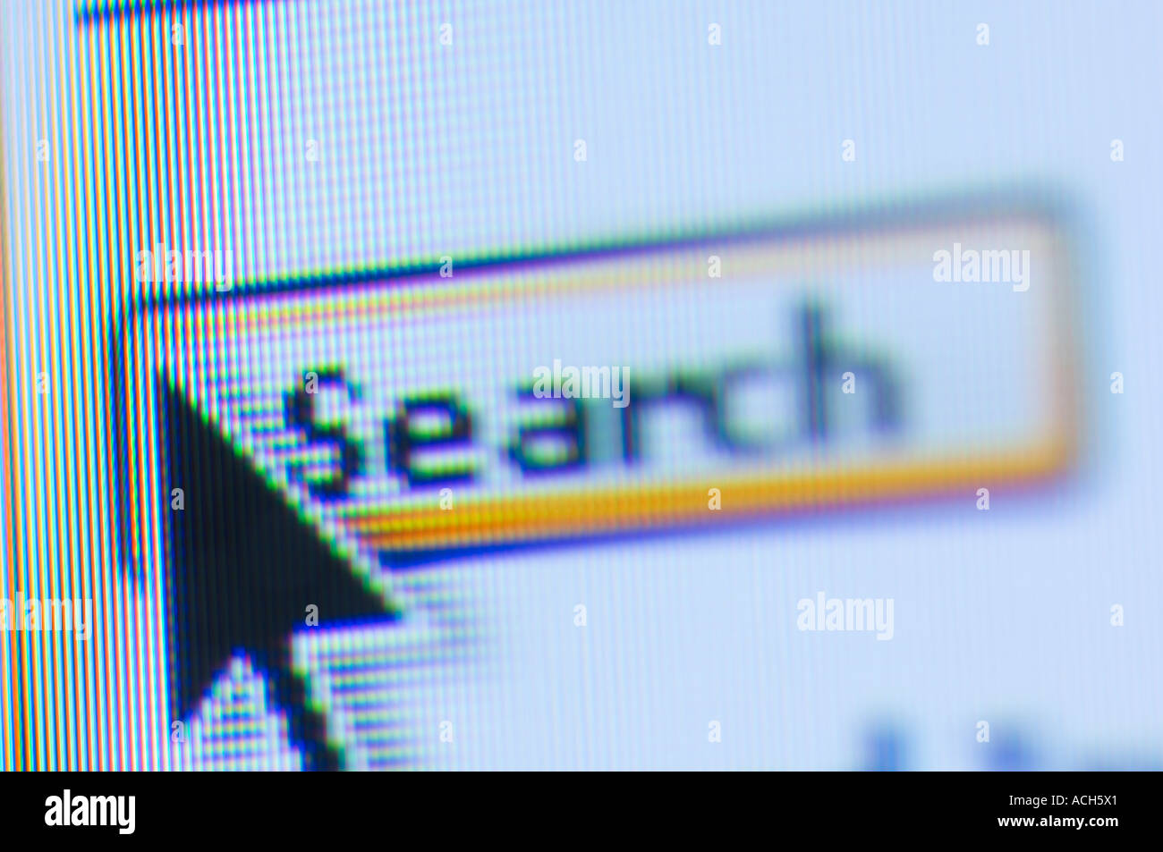 Suche-Symbol auf dem Computerbildschirm Stockfoto