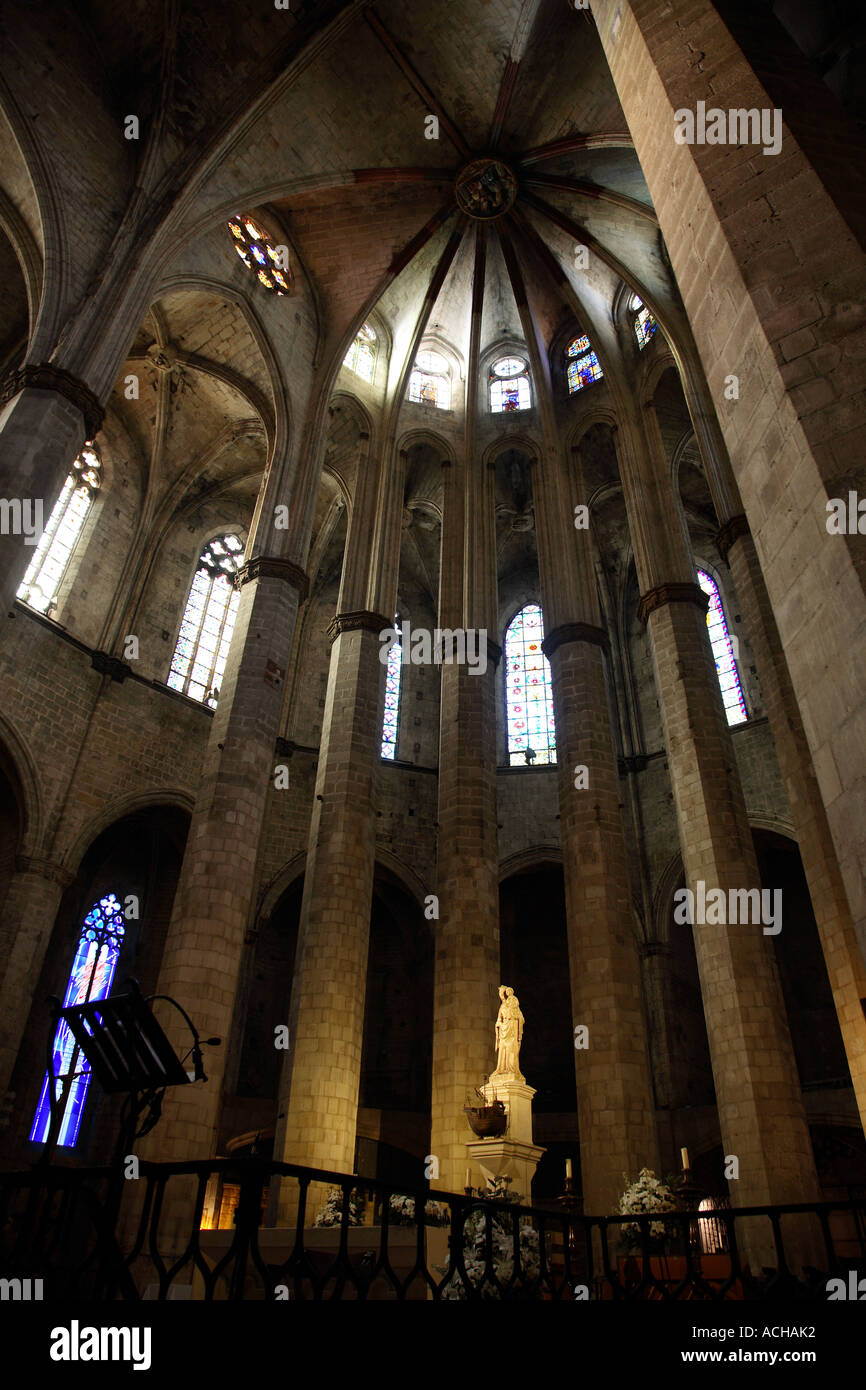 Heilige Maria der Meer Kirche Esglesia de Santa Maria del Mar, La Ribera, Barcelona, Katalonien, Spanien Stockfoto