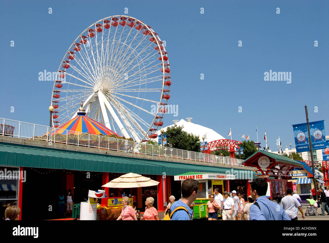 Navy Pier Riesenrad Stockfoto
