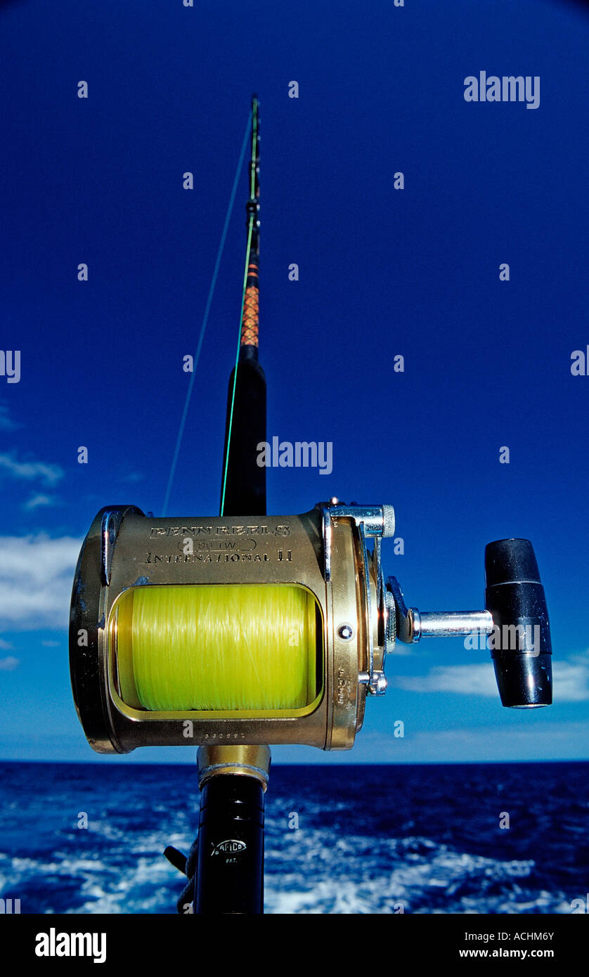 Big Game Fishing Rod Bahamas Atlantik Stockfoto