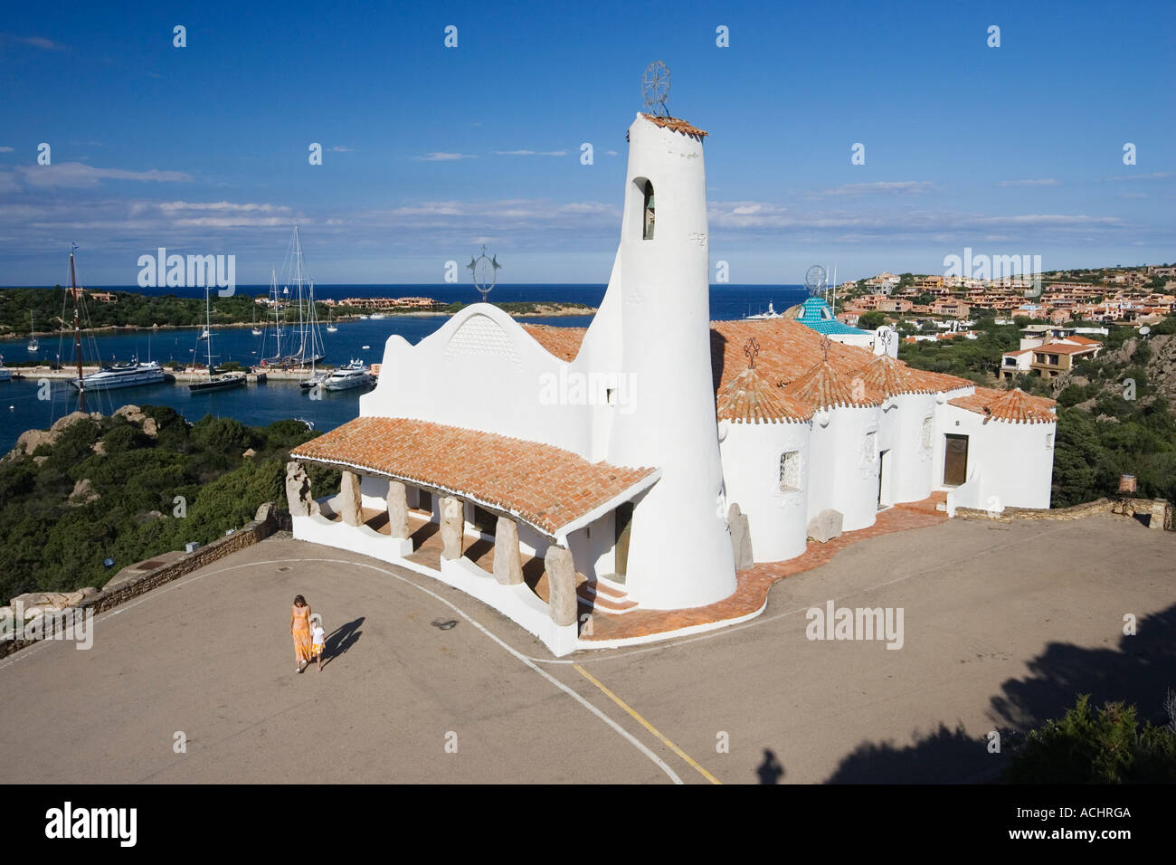 Chiesa Stella Maris, Porto Cervo, Costa Smeralda, Sardinien, Italien Stockfoto