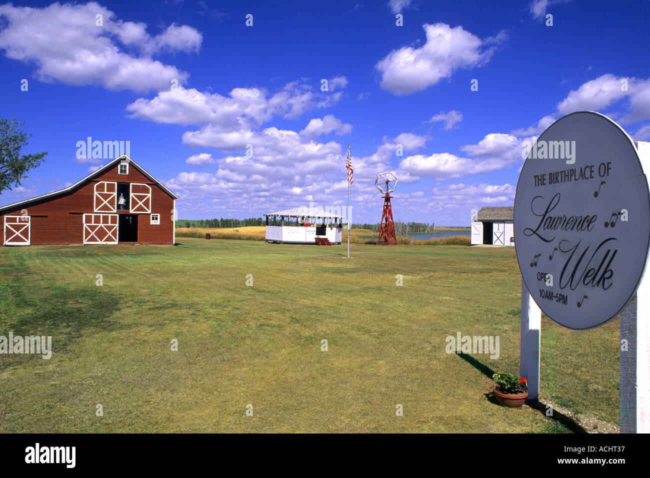 Heimstätte des berühmten Bandleaders Lawrence Welk in Strasburg North Dakota Stockfoto