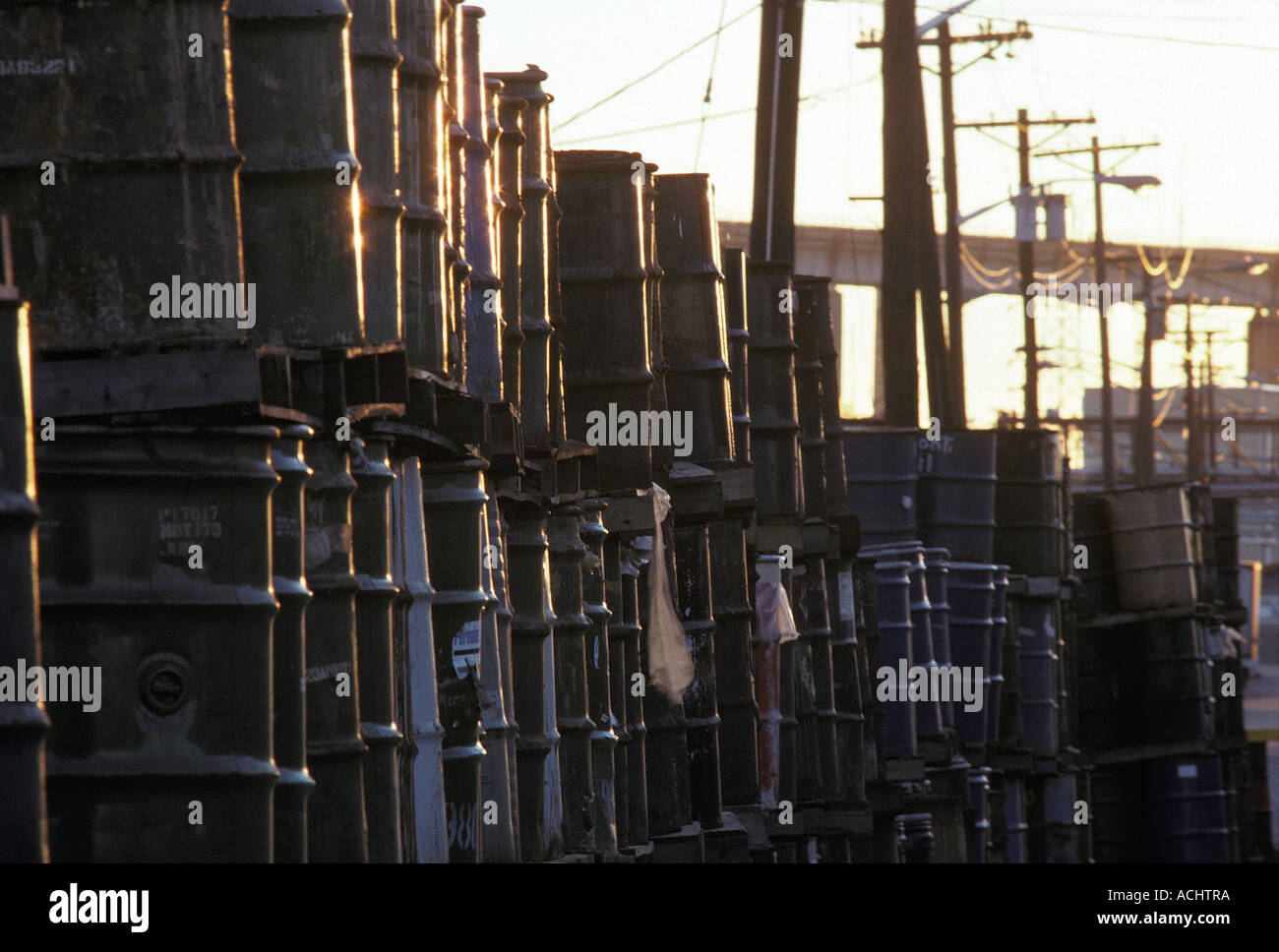 Giftige Abfälle feuchten New Jersey USA Stockfoto