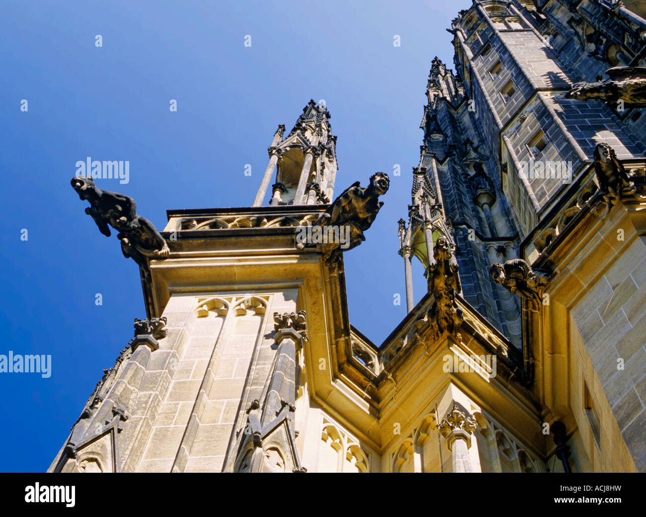 Wasserspeier an der St.-Veits-Dom in Prag Tschechische Republik Stockfoto