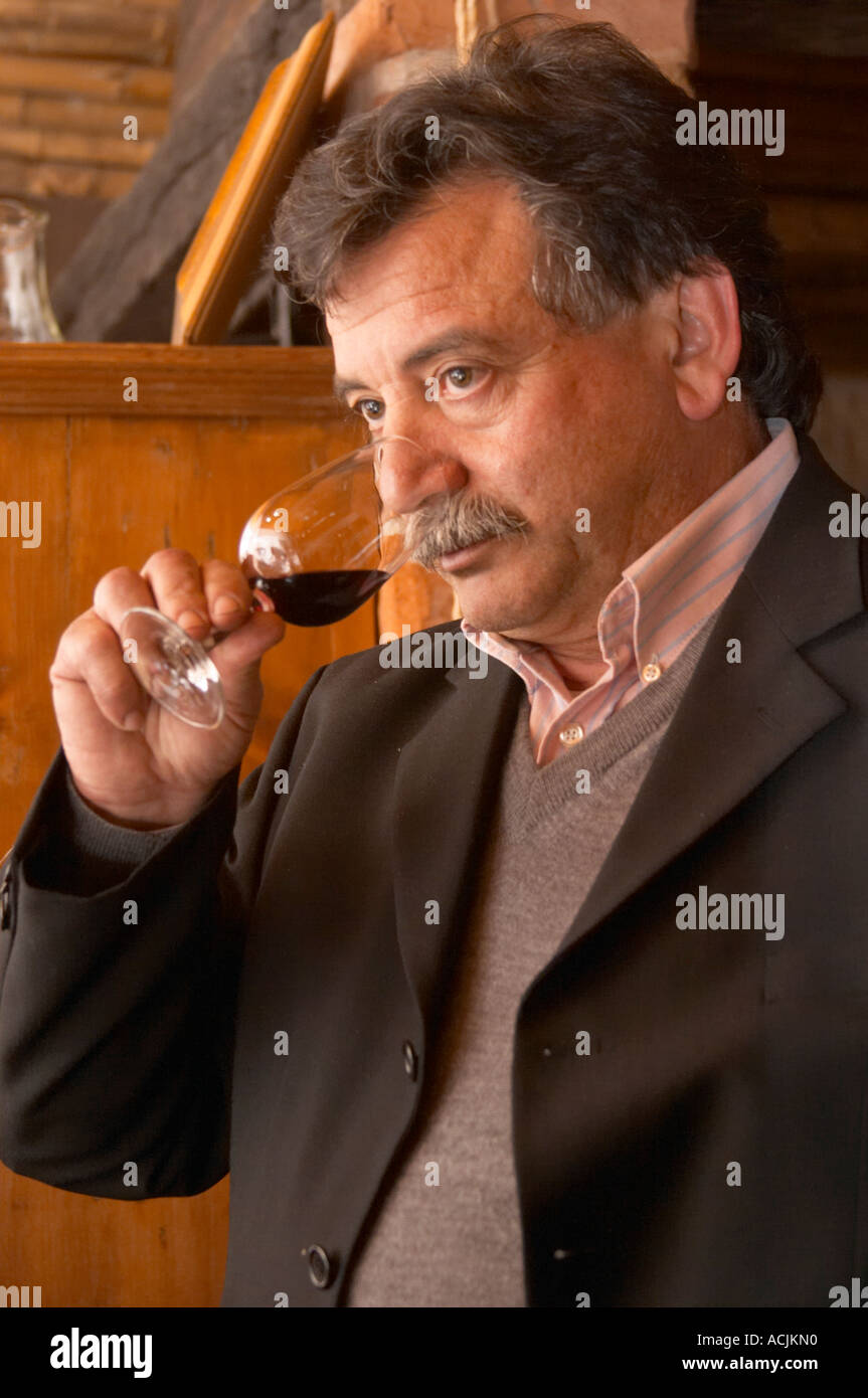 Reinaldo de Lucca, Besitzer und Winzer Bodega De Lucca Weingut, El Colorado, Progreso, Uruguay, Südamerika Stockfoto