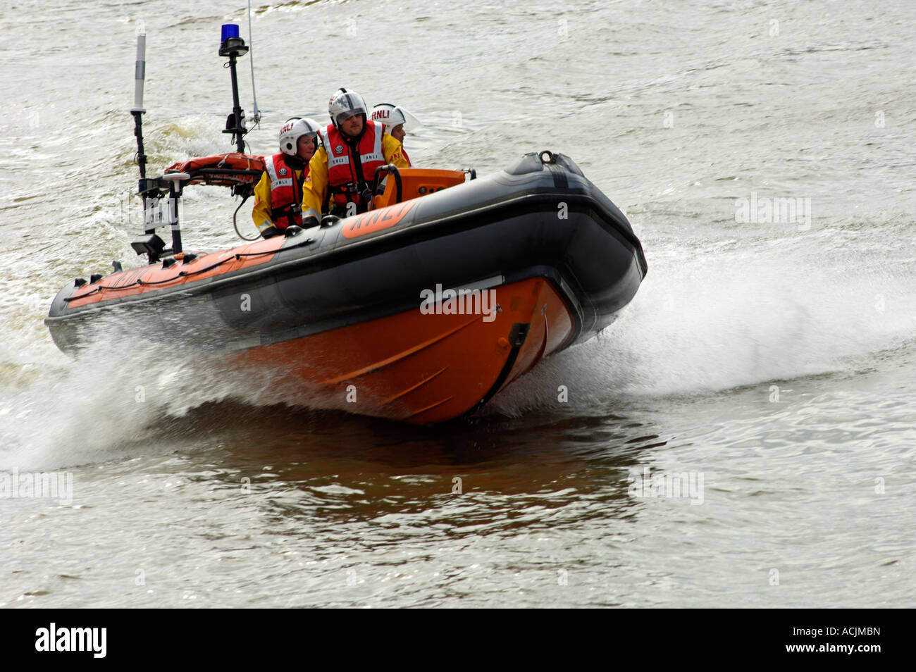 Royal National Lifeboat Institute B Klasse Atlantic 75 Inshore RIB demonstration Stockfoto